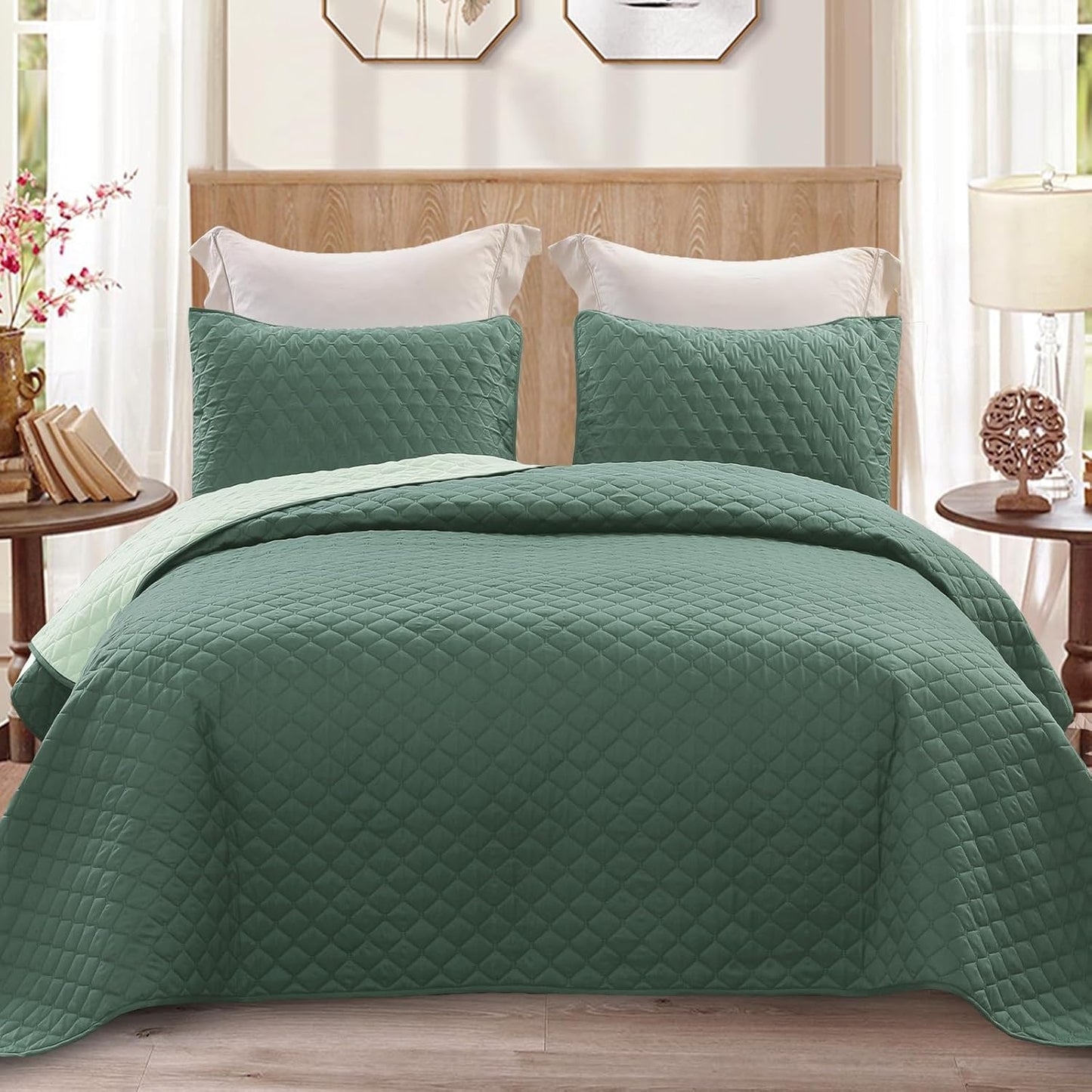 Exclusivo Mezcla Reversible King Size Quilt Set for All Seasons