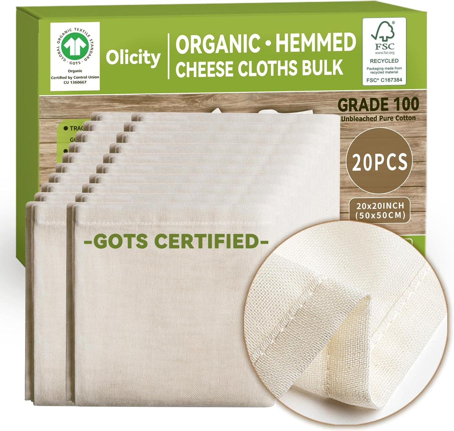 Organic Cheesecloth Bulk for Straining and Cooking Needs