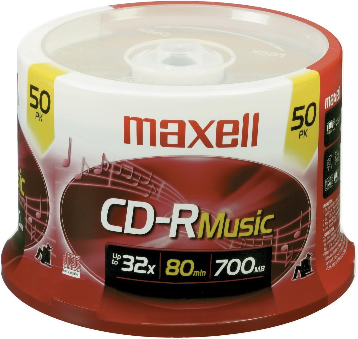 Maxell CDR80MU50PK 80-Minute Music CD-Rs for Quality Recording