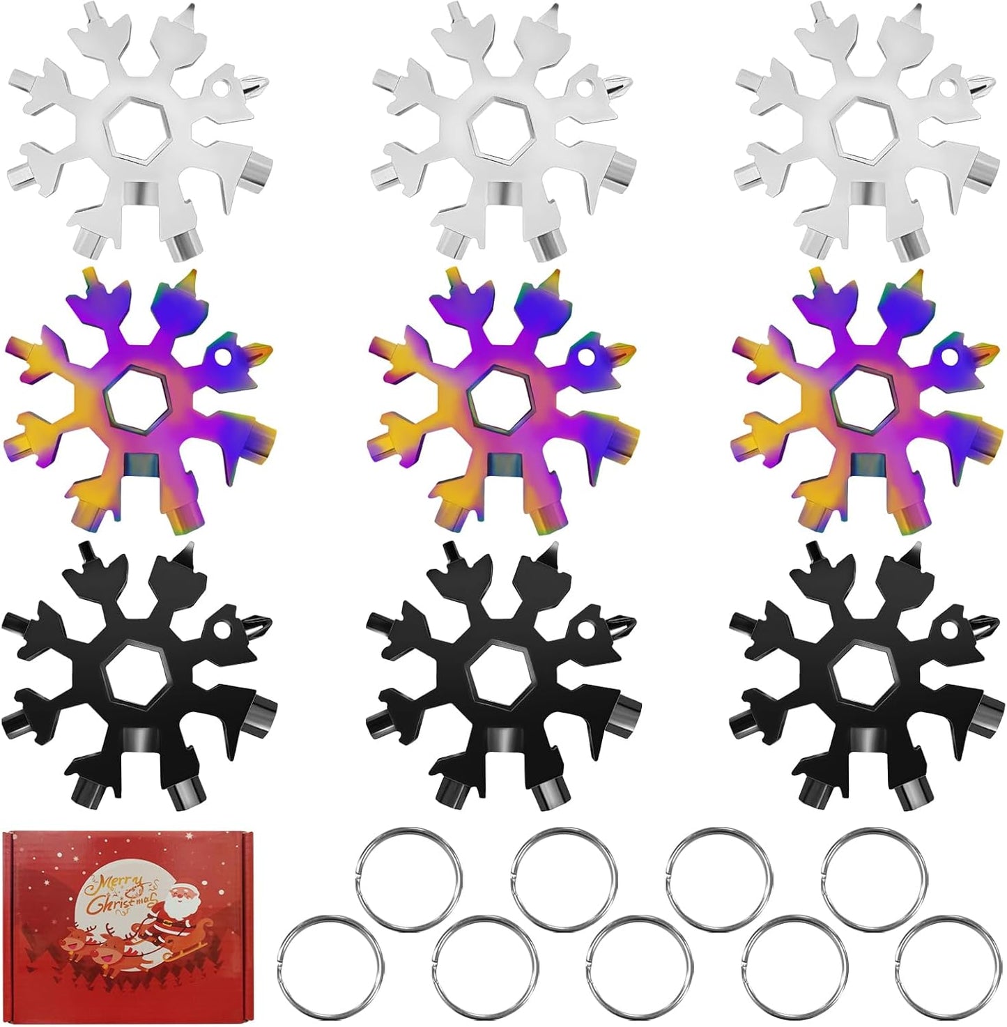 Snowflake Multitool - 18-in-1 Stainless Steel Gift Set