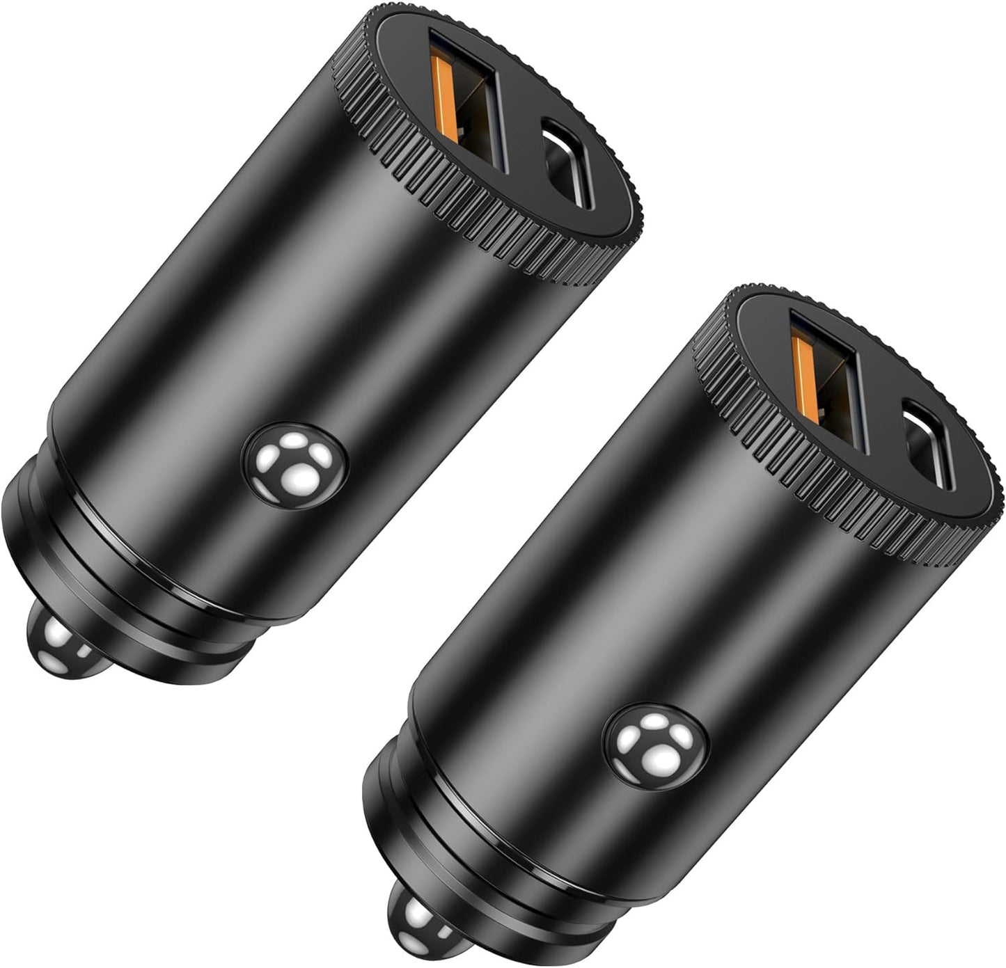Fast Charge 2-Pack USB C Car Charger for iPhone & Samsung