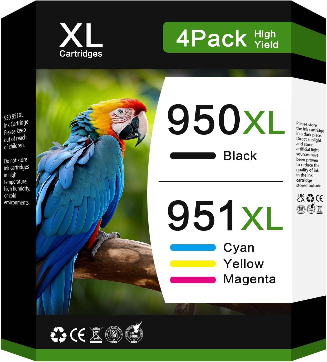 950XL 951XL Ink Cartridge Combo Pack for HP Printers - 4 Pack