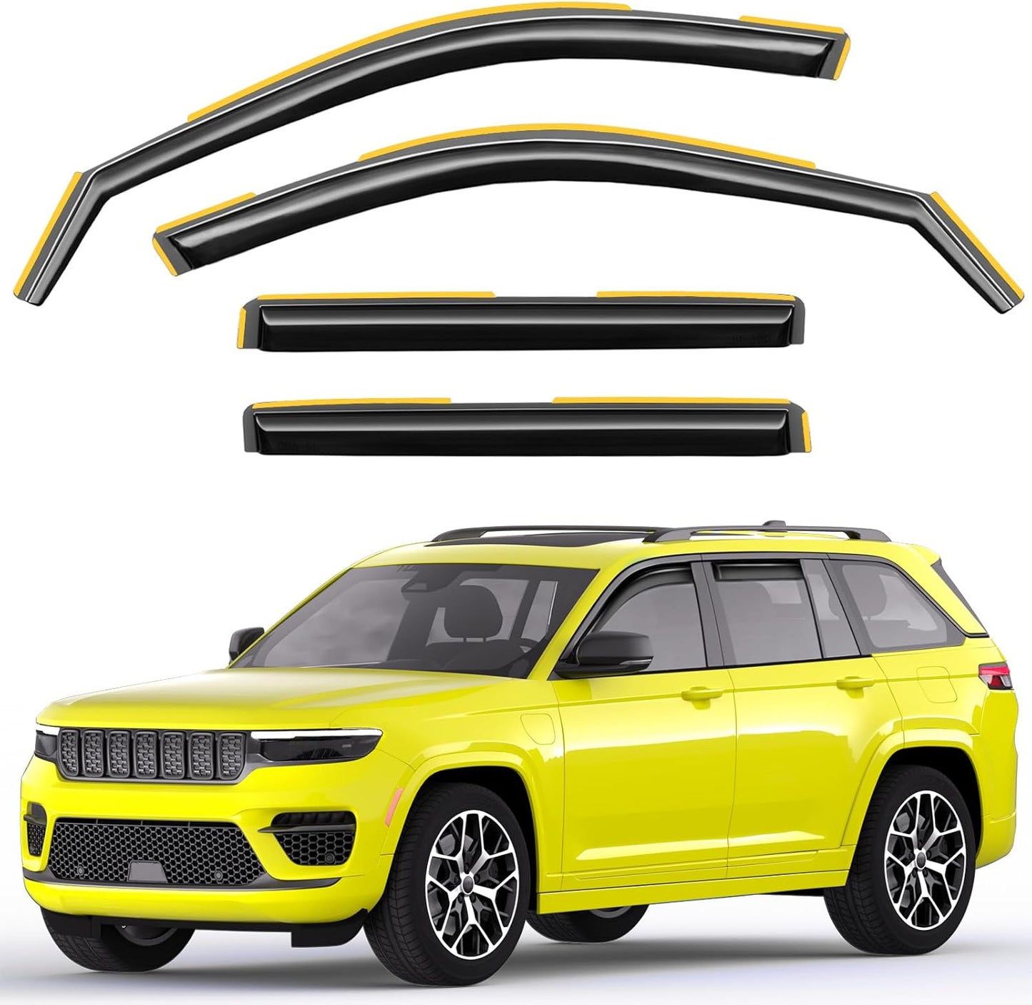 in-Channel Window Rain Guards for Jeep Grand Cherokee 2022-2025