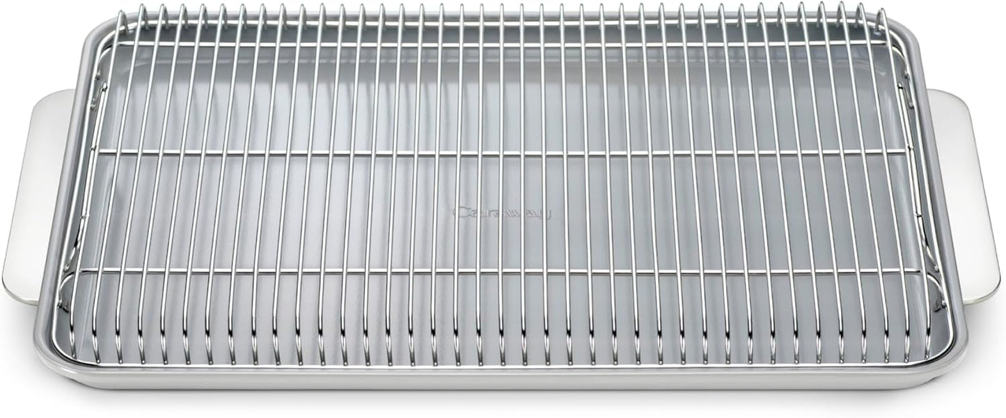 Caraway Non-Stick Ceramic Baking Sheet & Cooling Rack Set