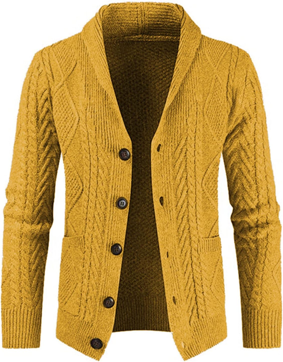 JMIERR Men's Casual Wool Blend Long Sleeve Cardigan Sweater