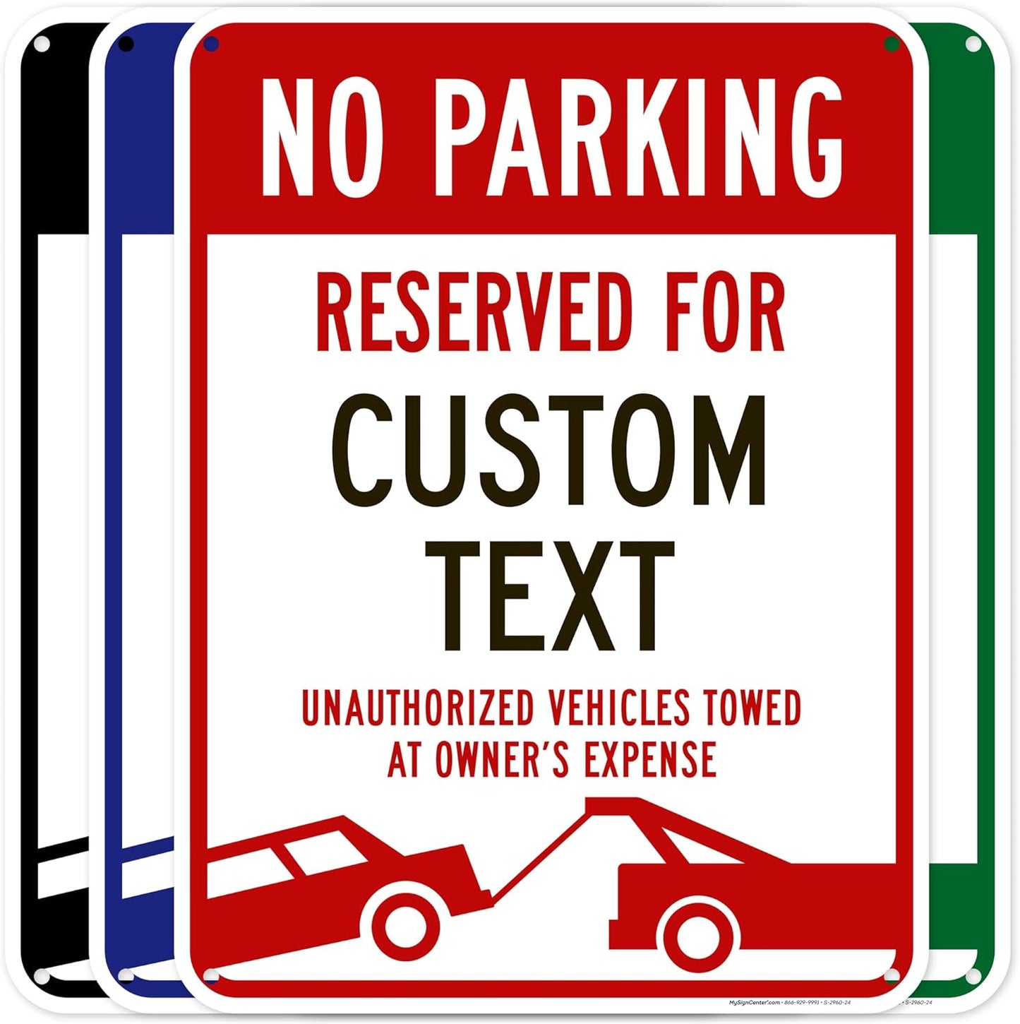 Custom No Parking Sign for Business - 18x24 Inches, Durable