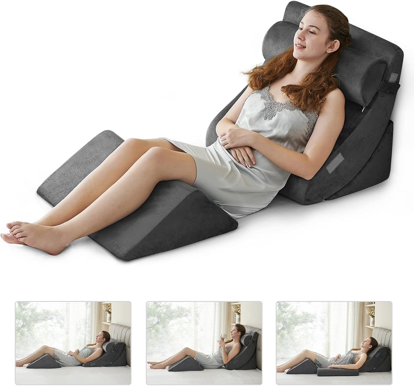 Orthopedic Bed Wedge Pillow Set for Post Surgery Relaxation