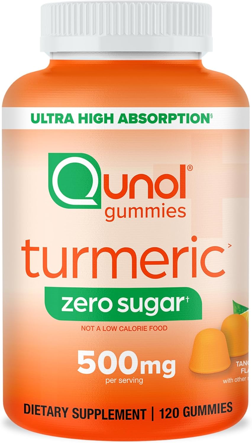 Qunol Zero Sugar Turmeric Gummies for Joint Support and Recovery