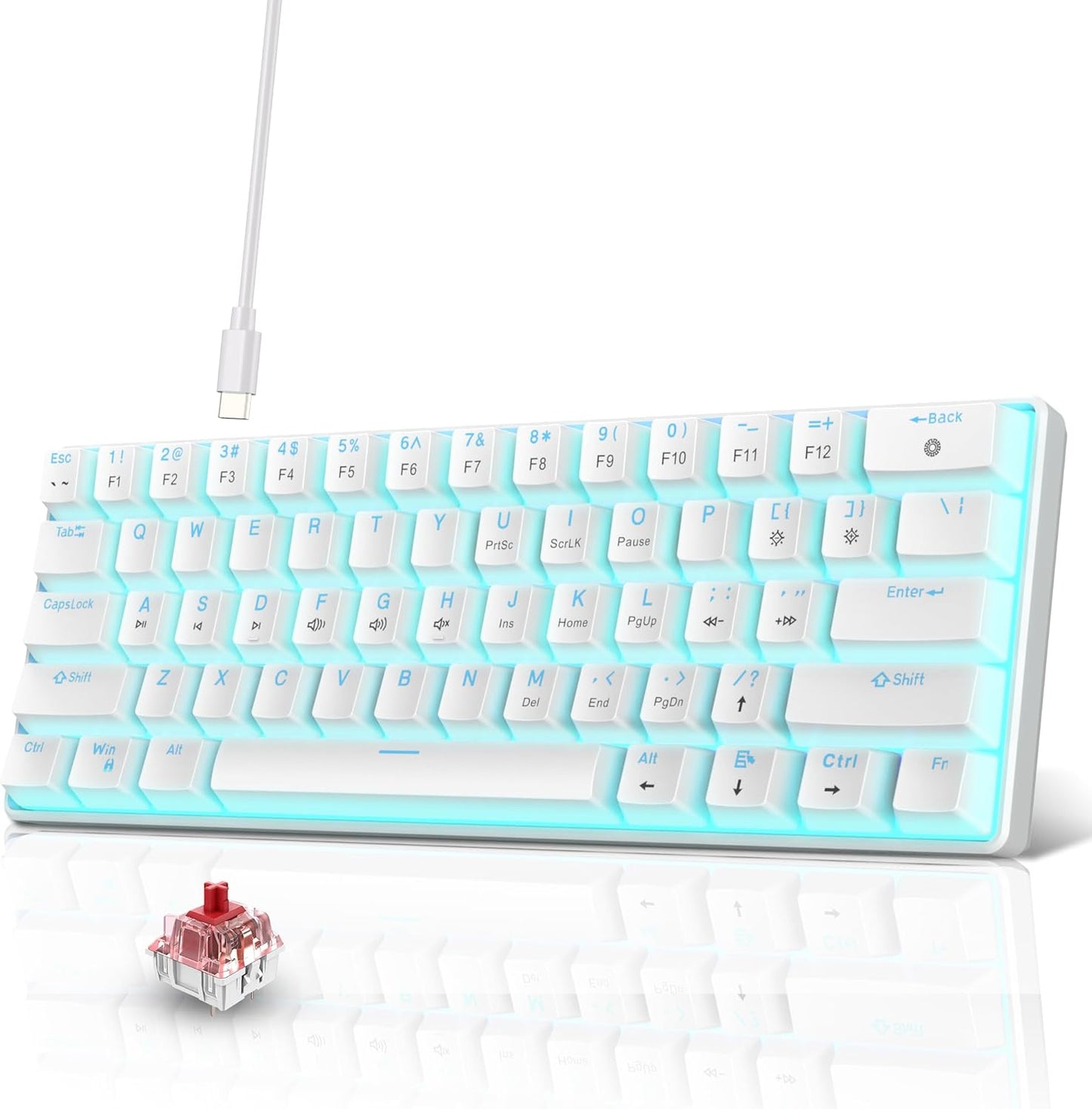 Compact 61-Key Mechanical Gaming Keyboard