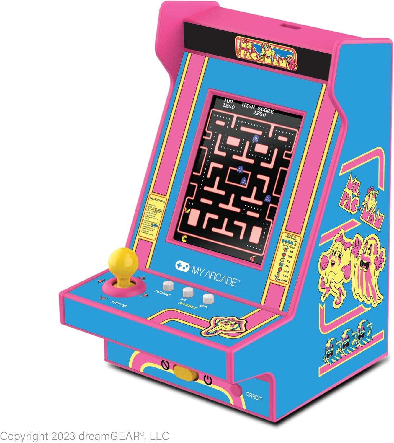 Portable Mini Arcade: Fully Playable Ms. Pac-Man Machine!