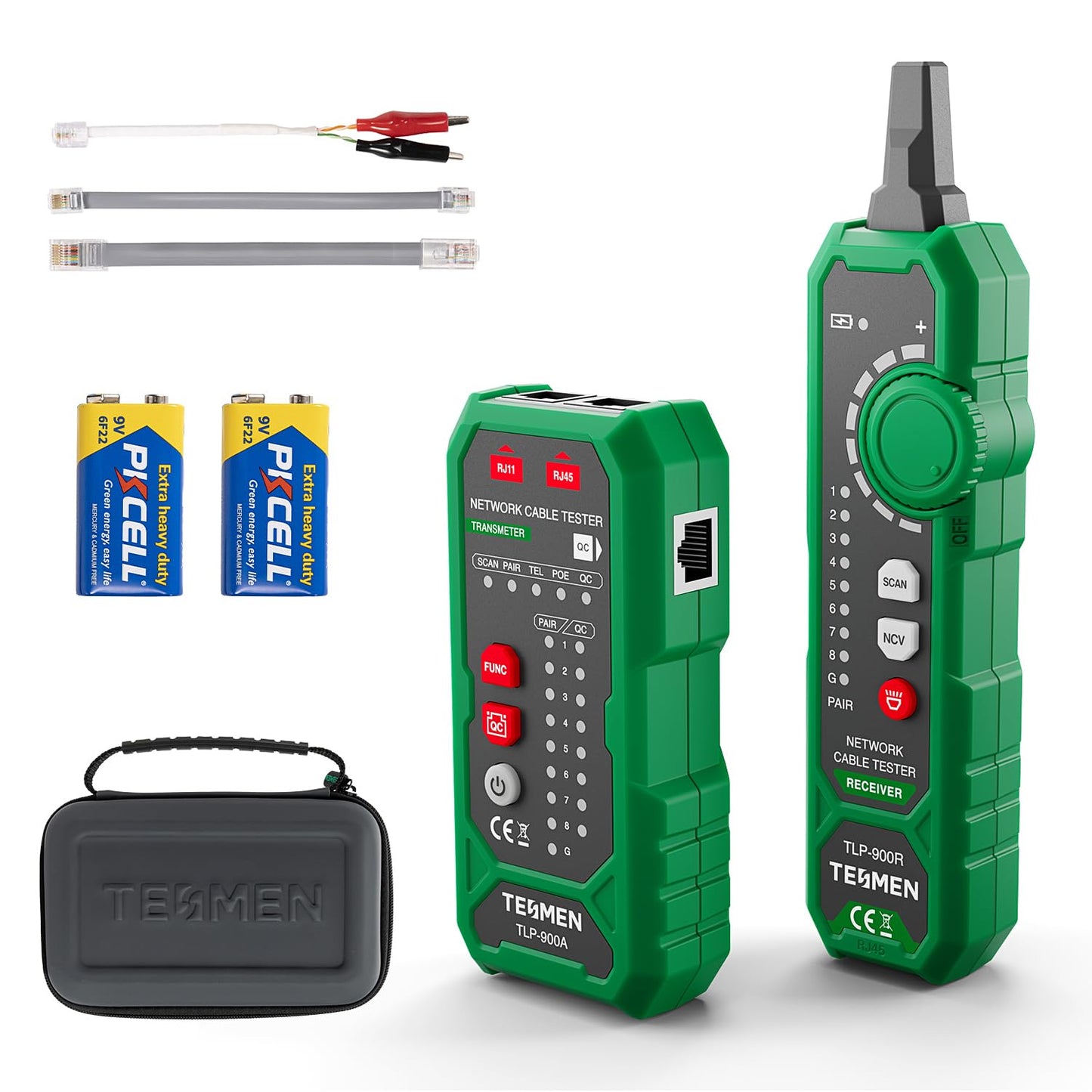 TESMEN TLP-900AR Network Cable Tester for CAT5/6/POE Use