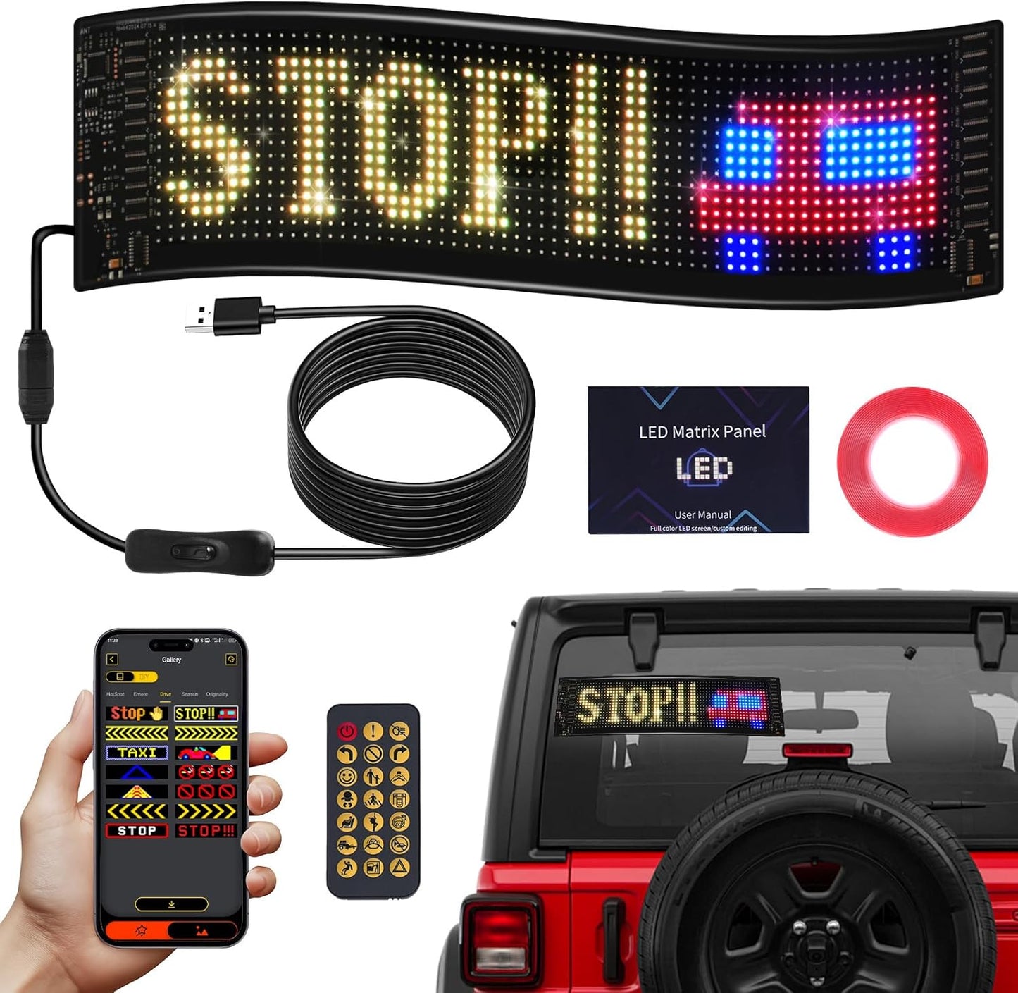 Programmable Scrolling LED Sign for Custom Text and Animations