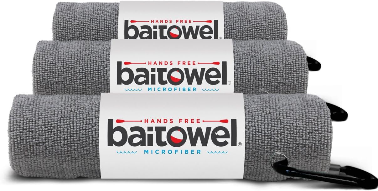 Fishing Towels 3 Pack, Plush Microfiber, Original Bait Towel