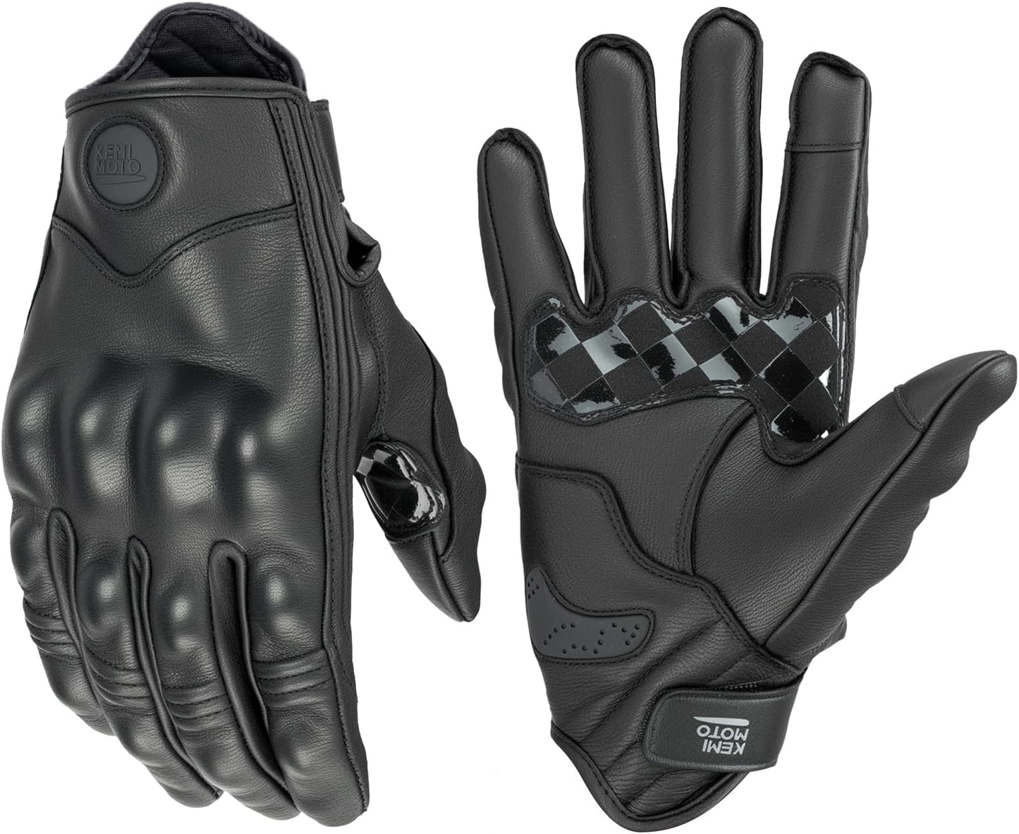 KEMIMOTO Motorcycle Leather Gloves for Ultimate Riding Comfort