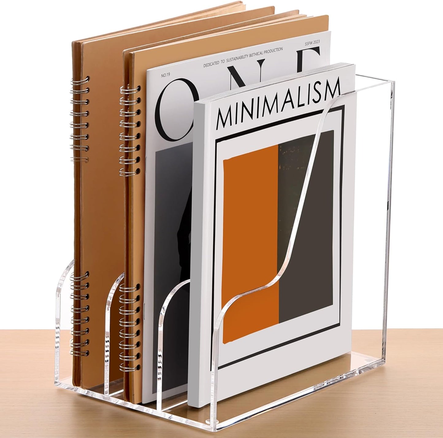 SANRUI Acrylic Magazine File Holder for Desk Organization Needs