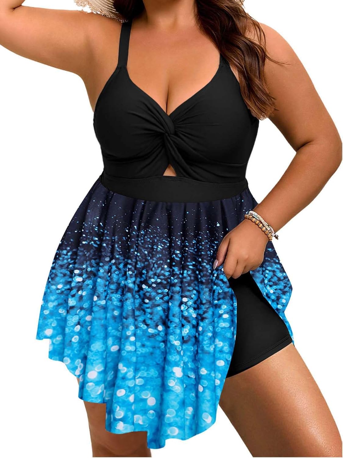 Arolina Plus Size Bathing Suit for Women with Tummy Control