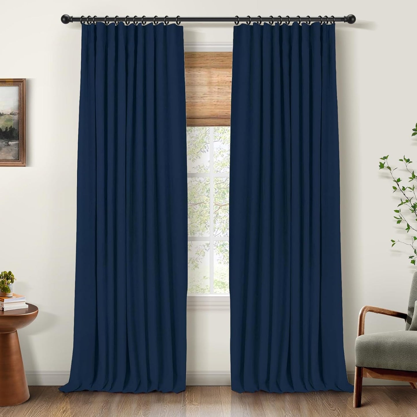 100% Blackout Curtains for Bedroom & Living Room - 84 Inch