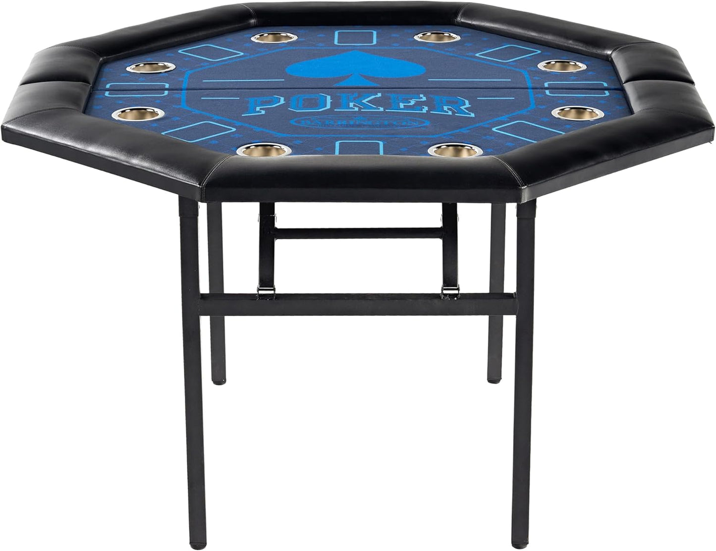 Folding Poker Table with Padded Rails for 8 Players Fun