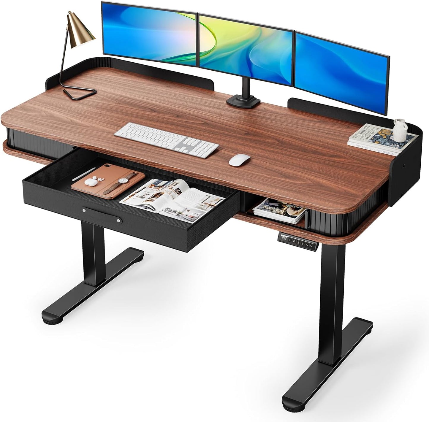 Marsail Electric Standing Desk: Height-Adjustable with Storage