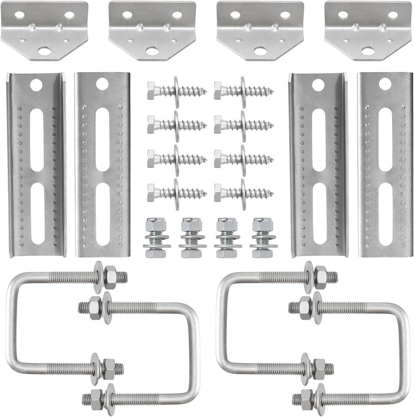 4 Pack Boat Trailer Bunk Brackets for 1.5in x 3in Crossmember