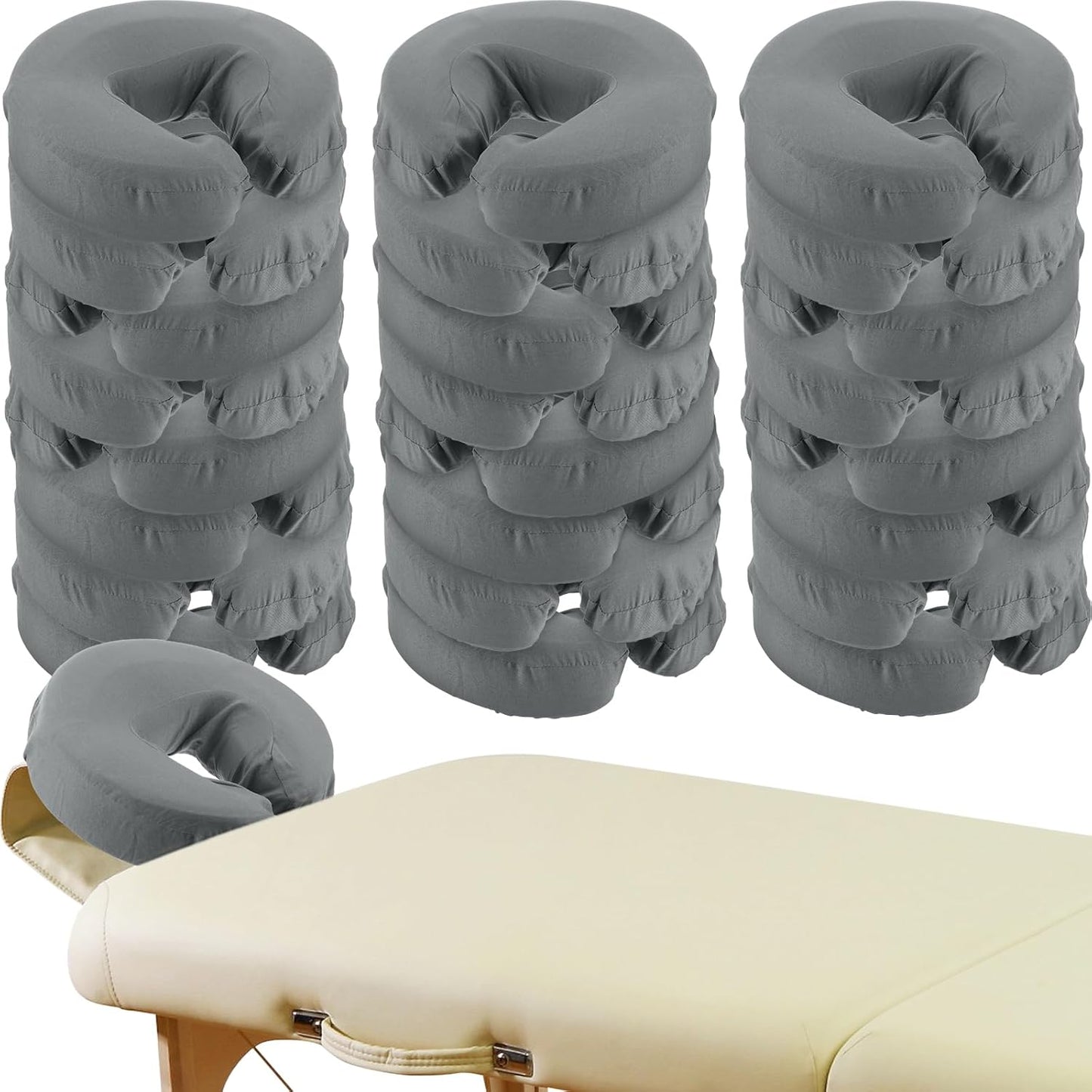Macarrie 24 Pcs Face Cradle Covers for Massage Table