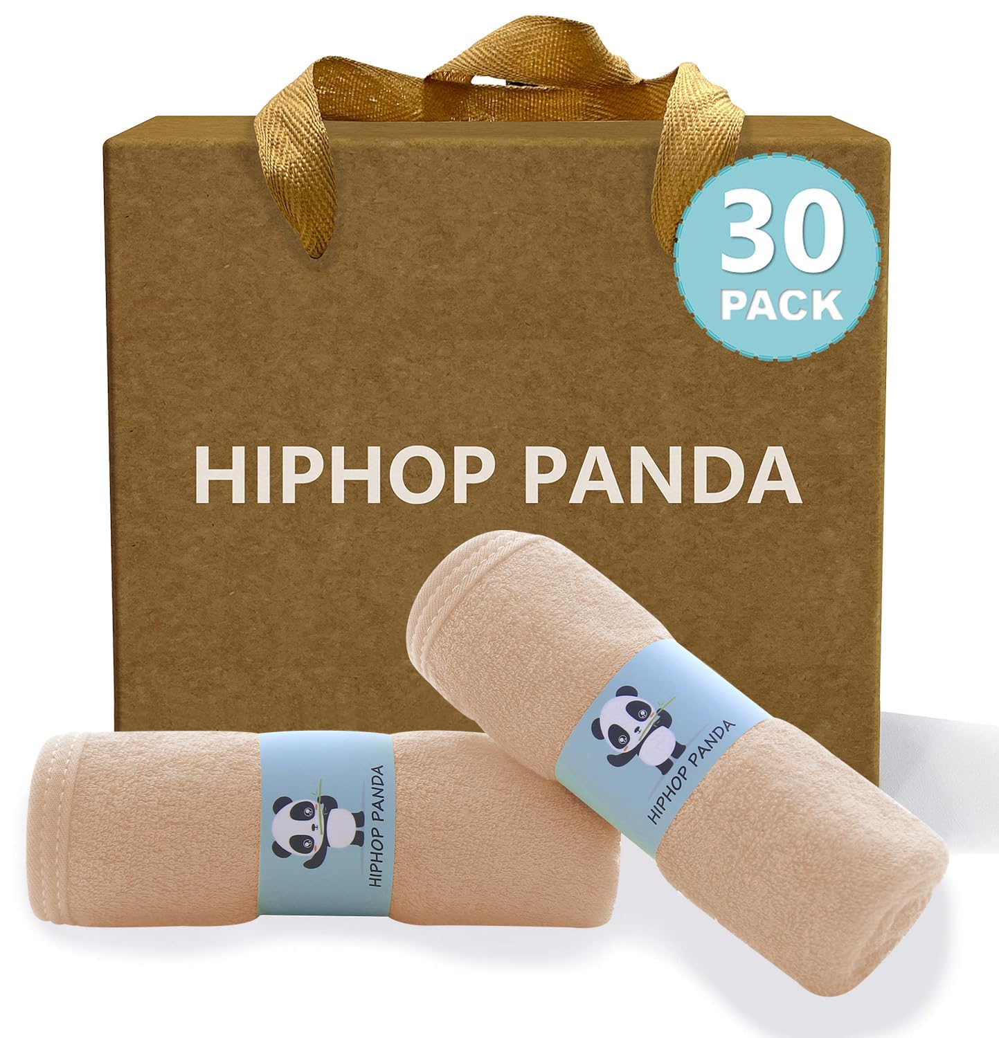 Ultra Soft Bamboo Baby Washcloths - 30 Pack for Delicate Skin