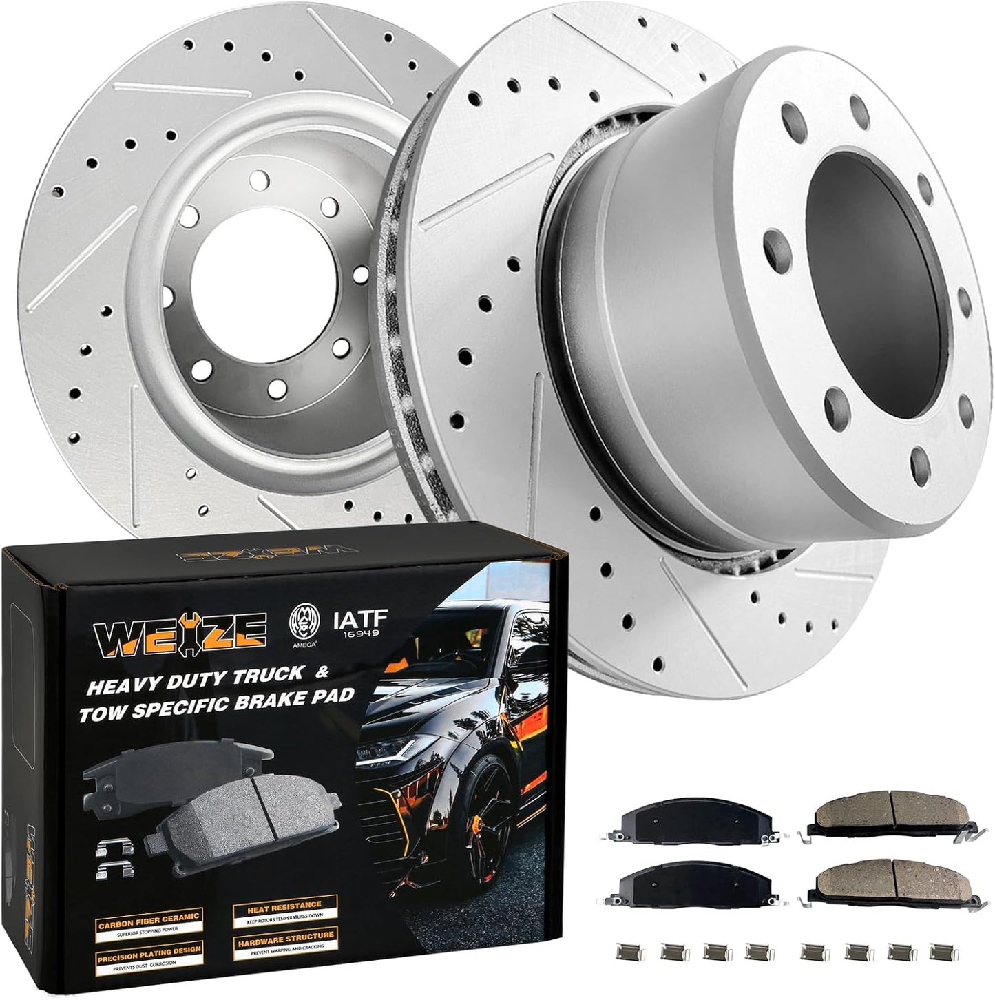 WEIZE Rear Truck & Tow Brake Kit for Dodge Ram 2500 3500