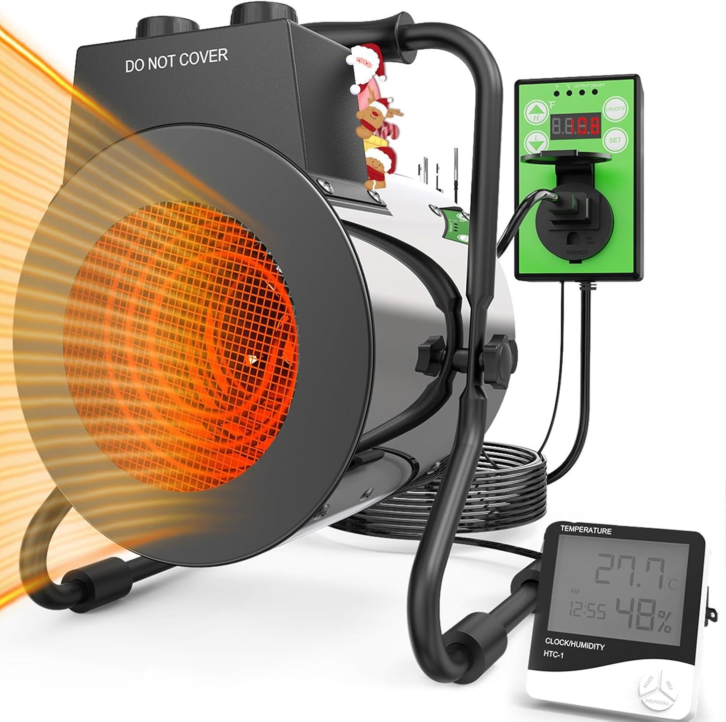 Efficient 1500W Greenhouse Heater with Thermostat