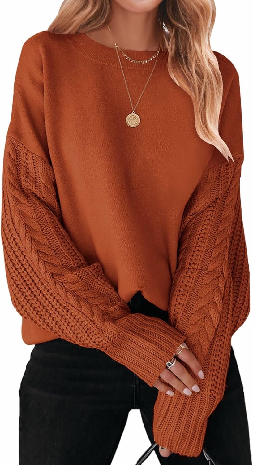 ZESICA Women's Oversized Pullover Sweater for Fall Fashion