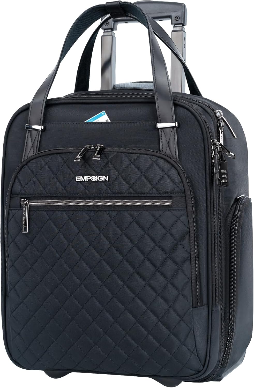 EMPSIGN Underseat Carry On Wheeled Bag for Travel and Business