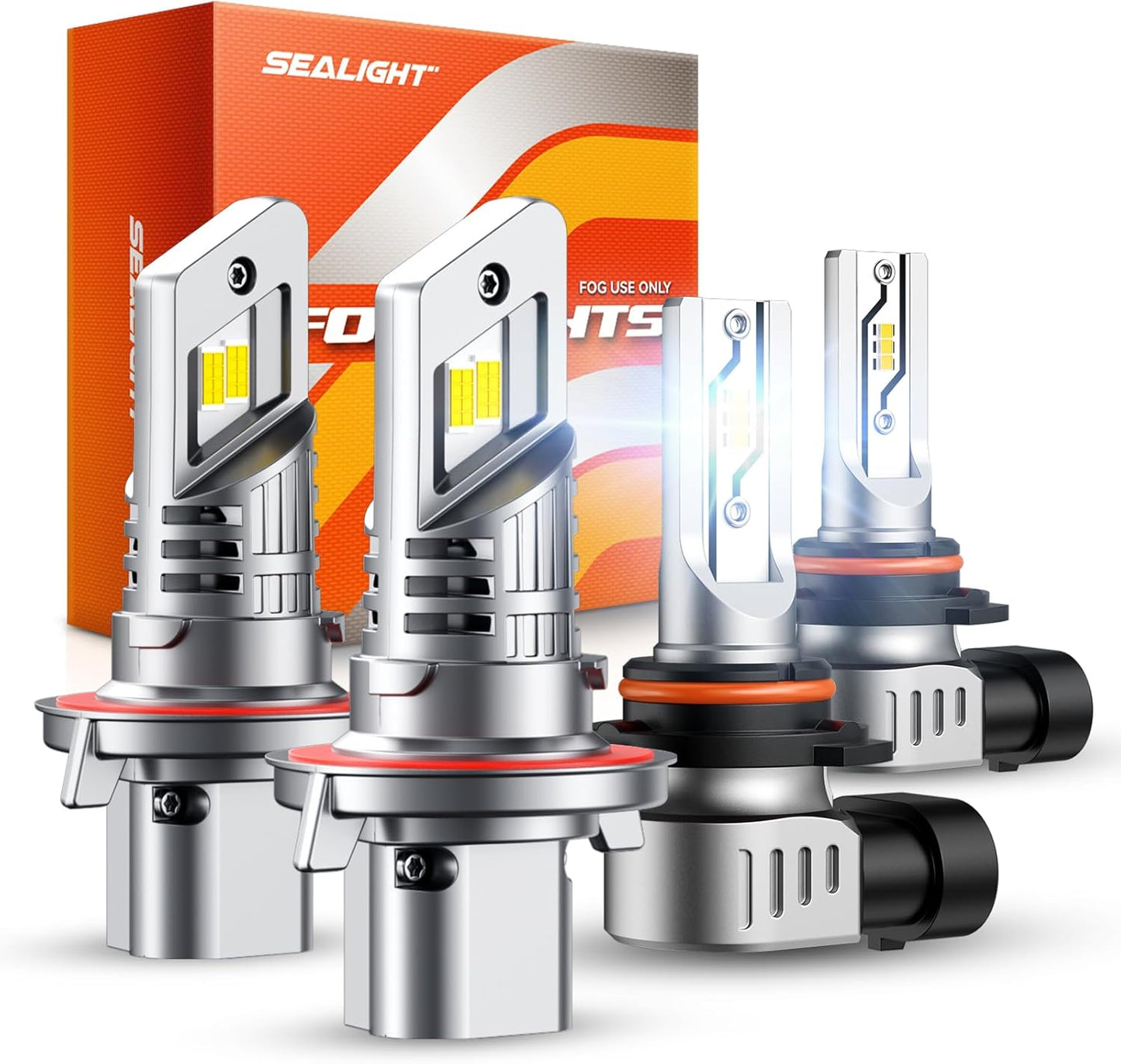 SEALIGHT H13 H10 LED Light Bulbs Combo for Superior Visibility