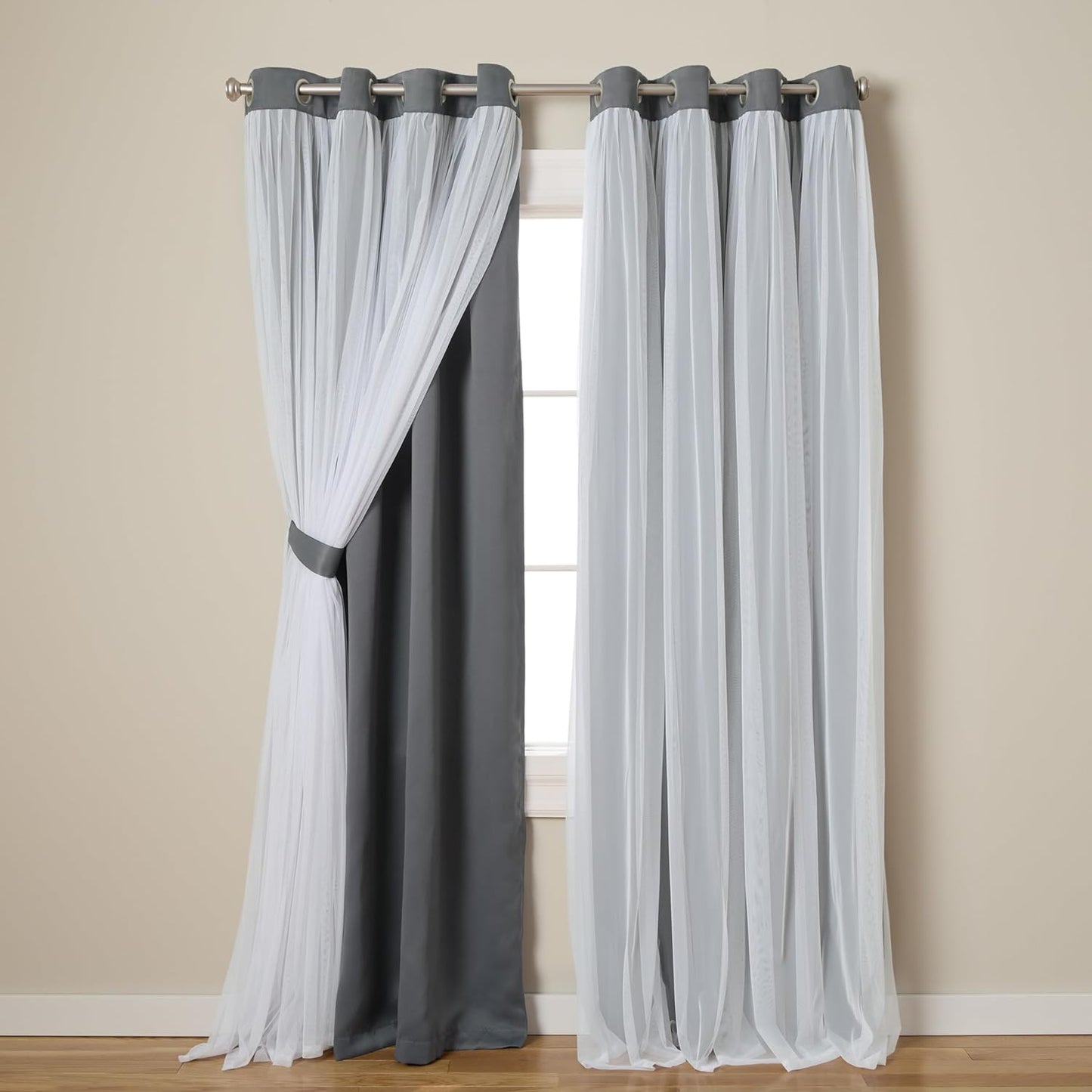 Talia Double Layer Indoor Curtains for Light Control and Style