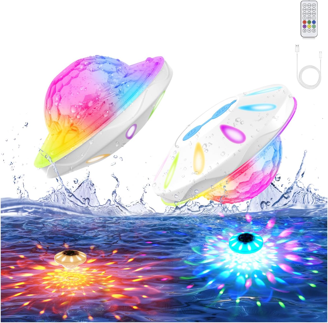 Floating Pool Lights with Remote - Color Changing & Waterproof