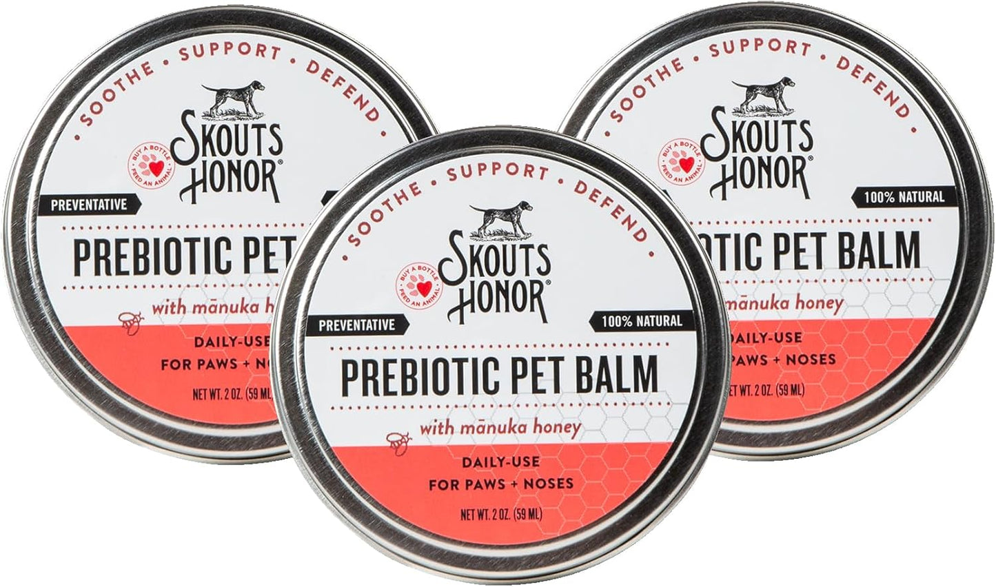 SKOUT'S HONOR Prebiotic Pet Balm for Dry Itchy Paws and Noses