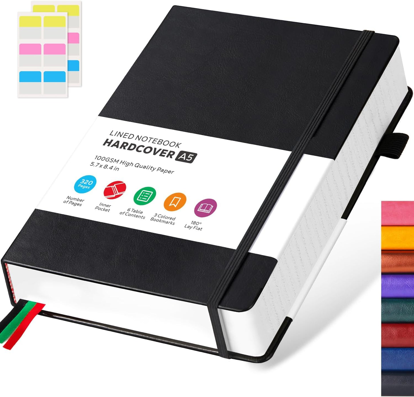 320 Page A5 Leather Journal for Work Organization