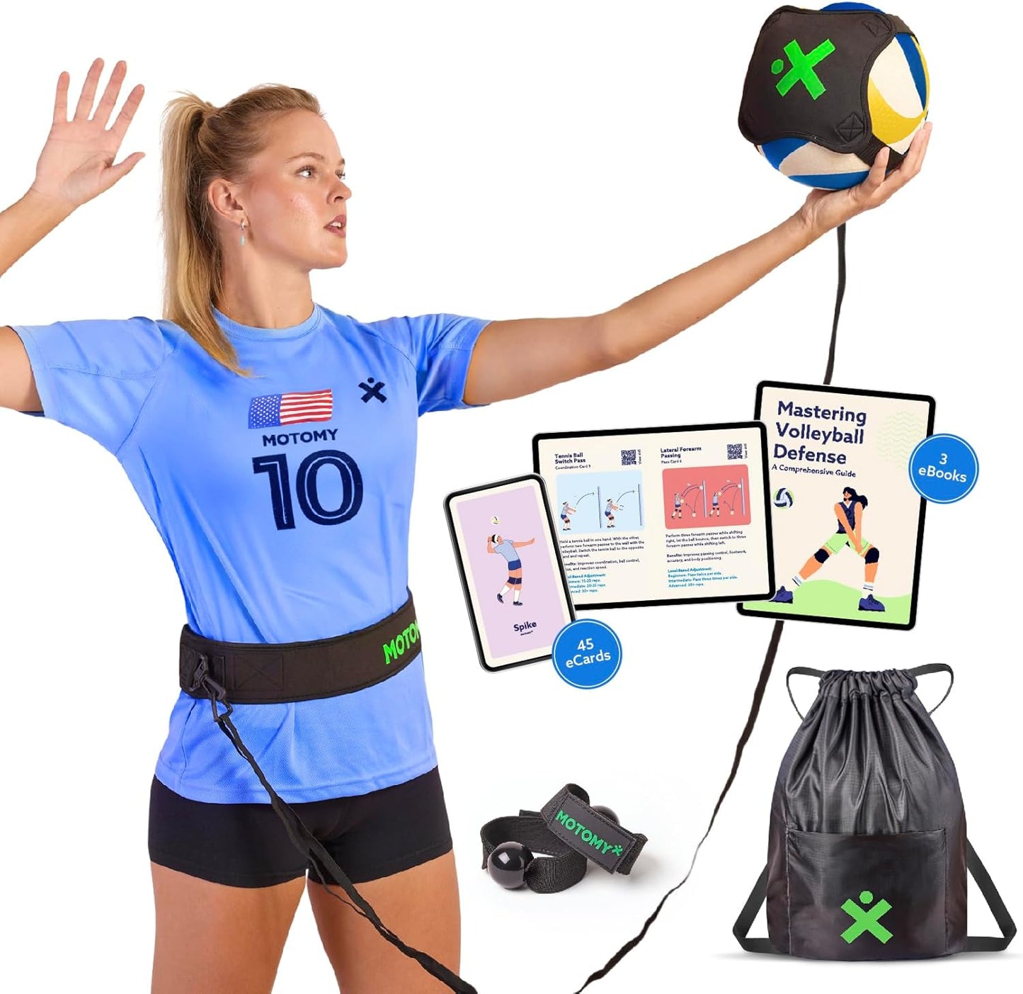 MOTOMY Volleyball Training Equipment Aid for Serve and Spike