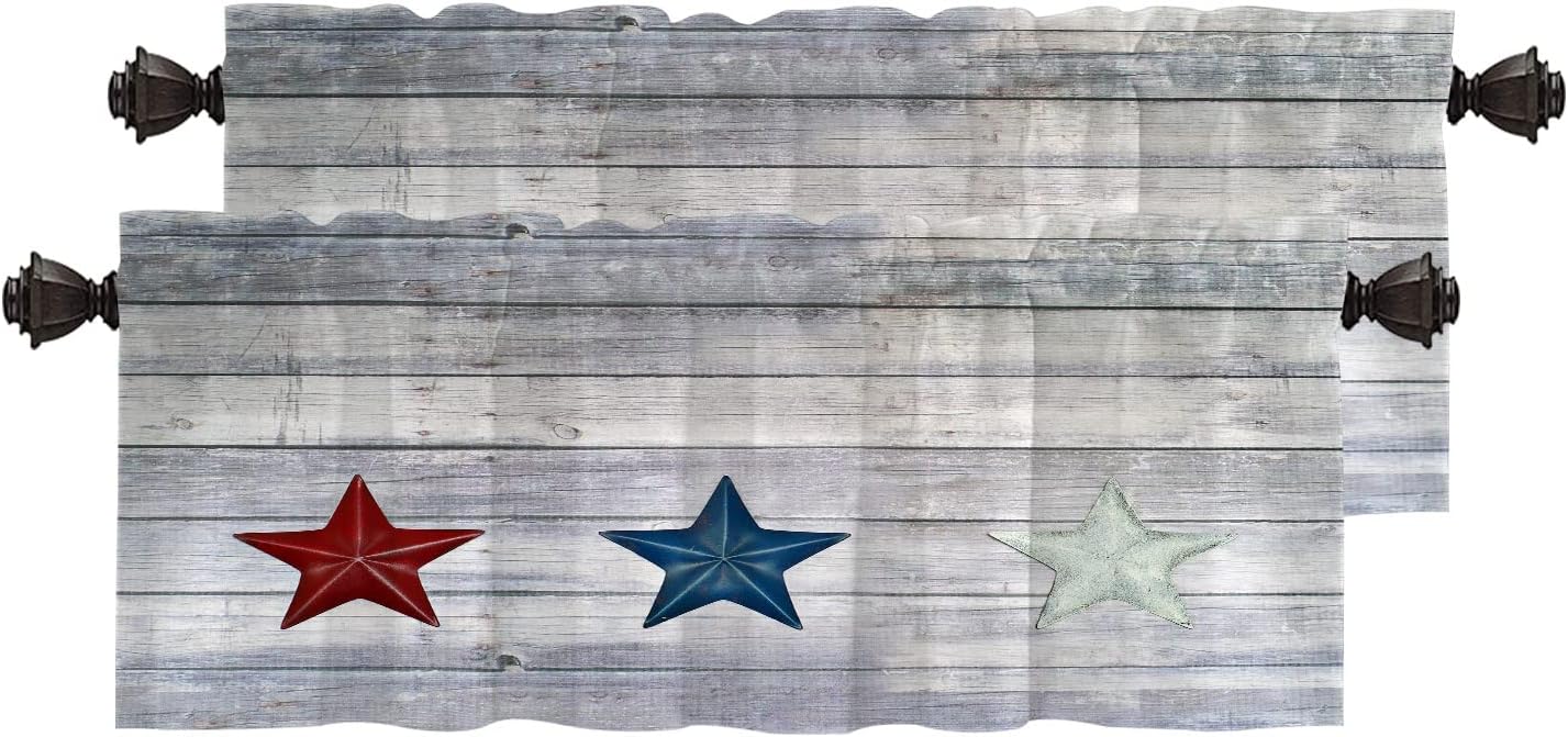 Grunge Wood Blackout Valance Set - 2 Pack 52X16