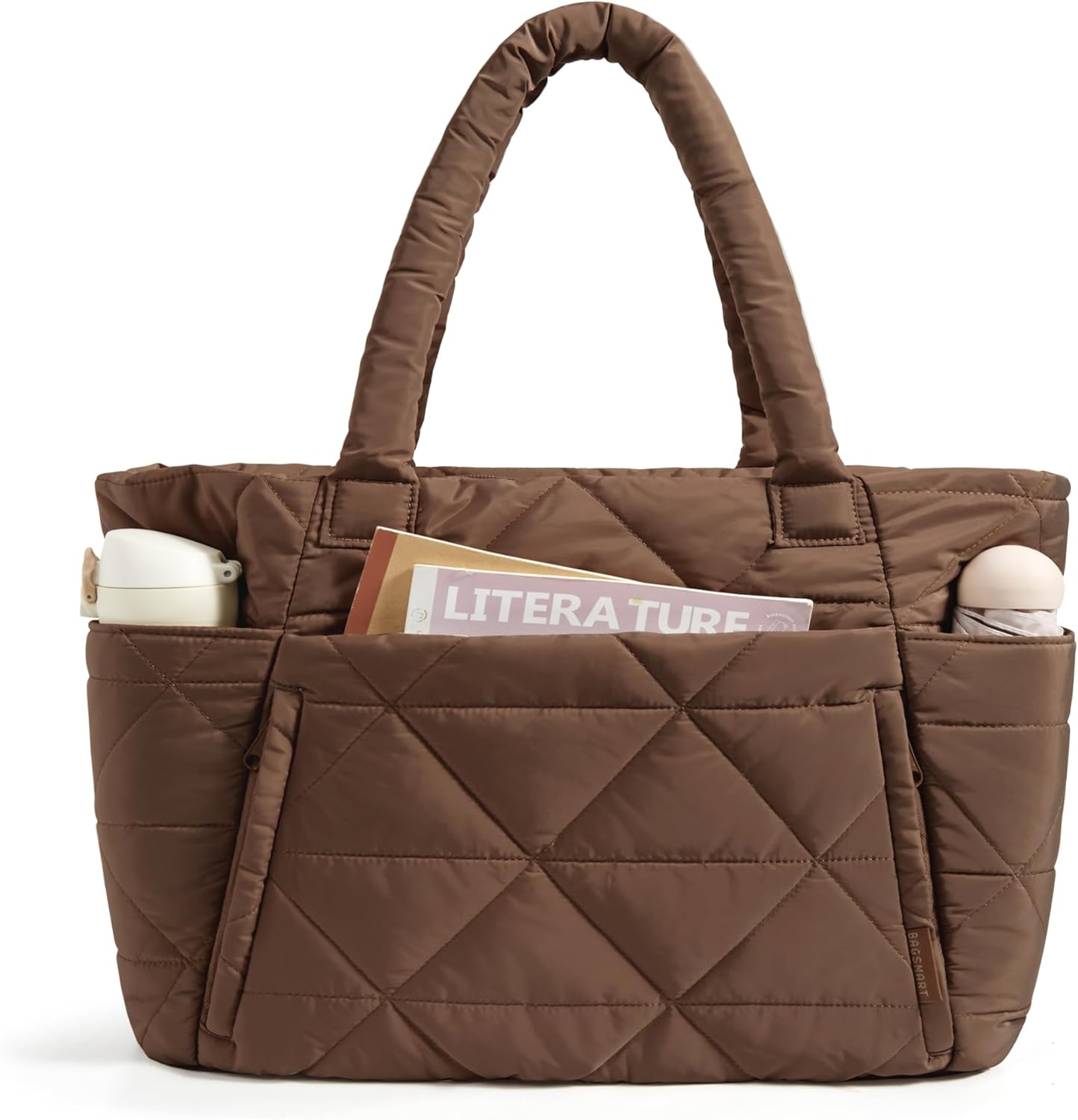 Puffy Tote Bag for Women - Large Quilted Shoulder Bag