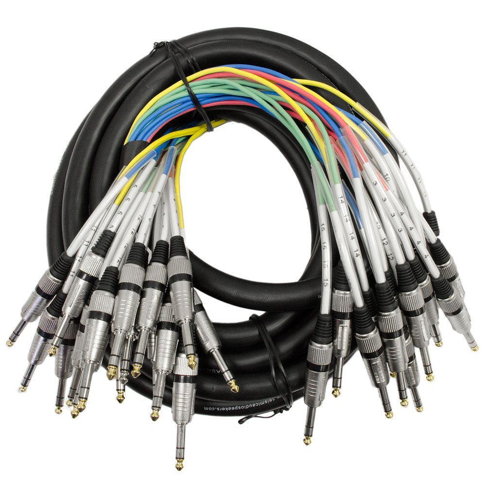 Seismic Audio 16 Channel 1/4in TRS Snake Cable for Pro Audio