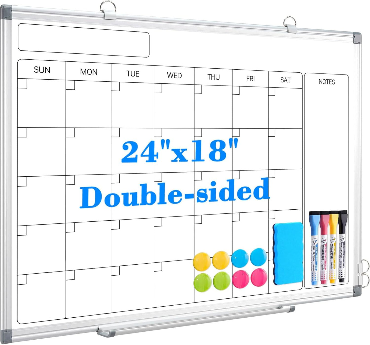 Monthly Calendar Dry Erase Whiteboard for Home and Office Use
