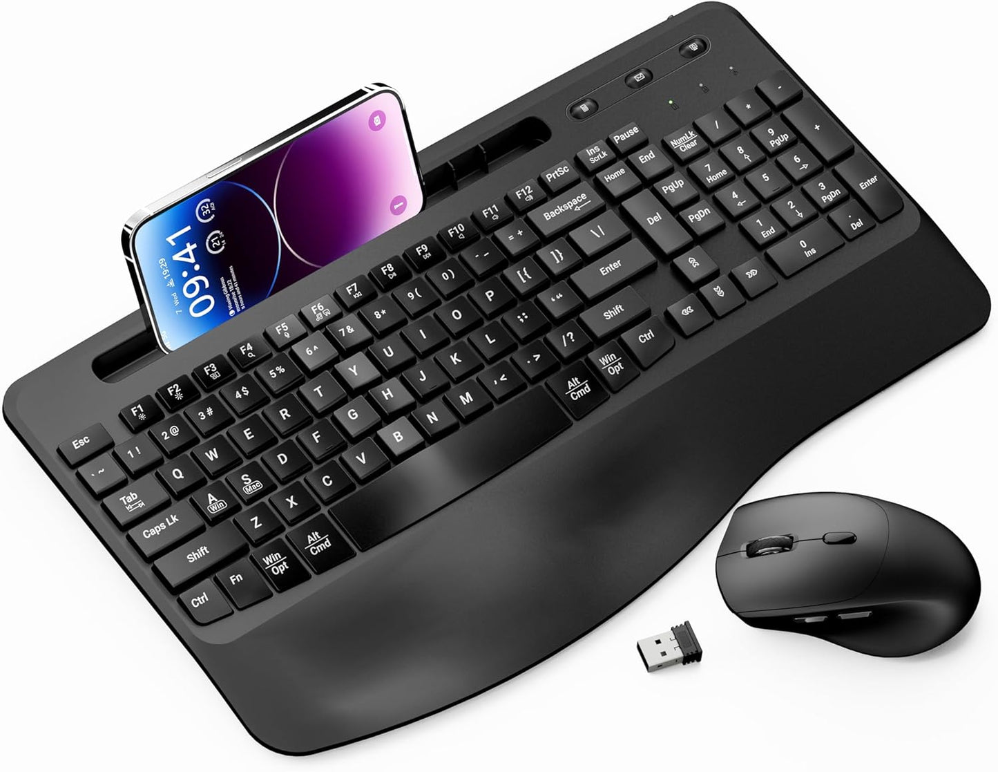 Wireless Ergonomic Keyboard and Mouse Combo for Comfort and Efficiency