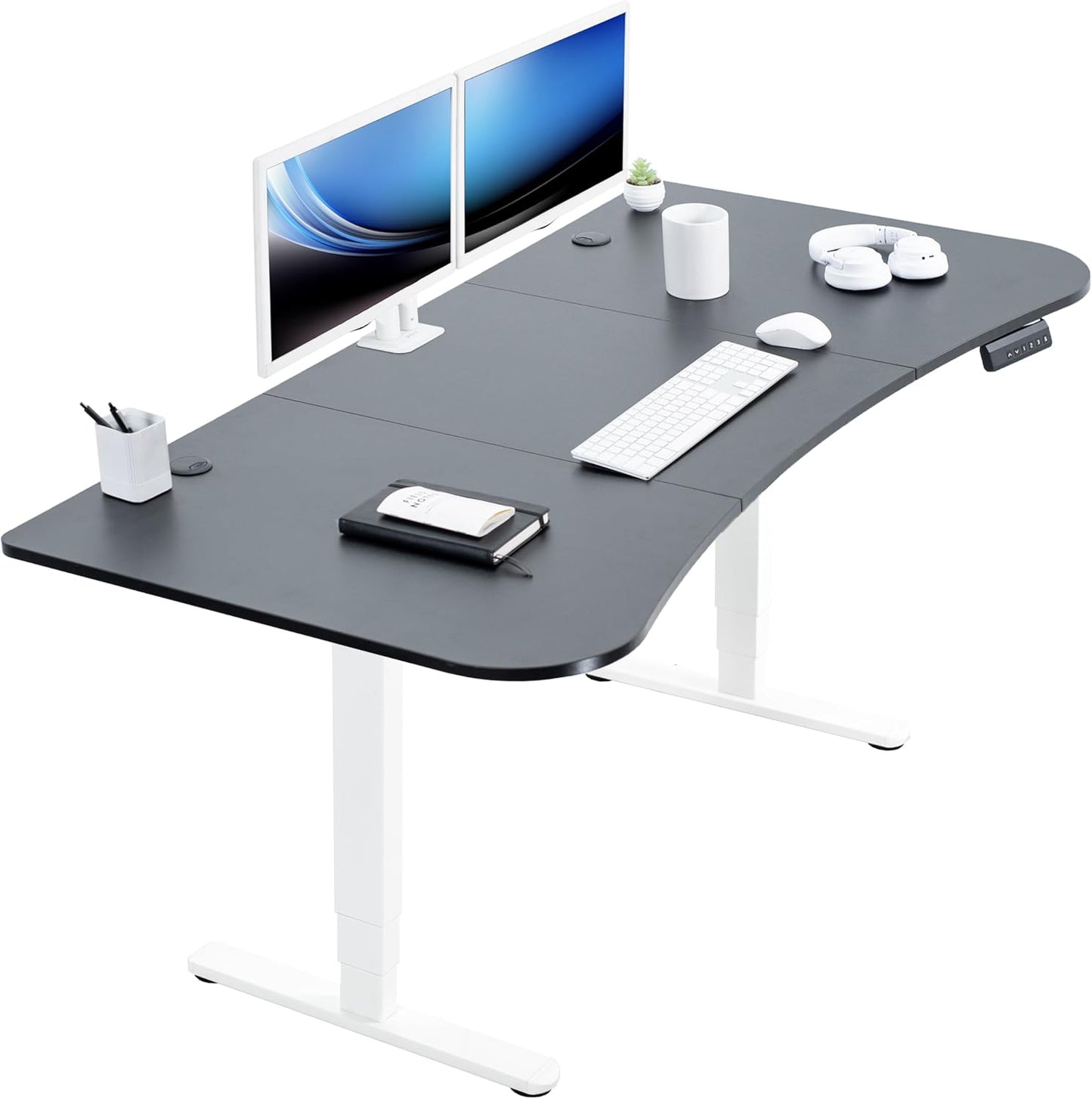 VIVO Electric Dual Motor Standing Desk with Memory Height Adjustment