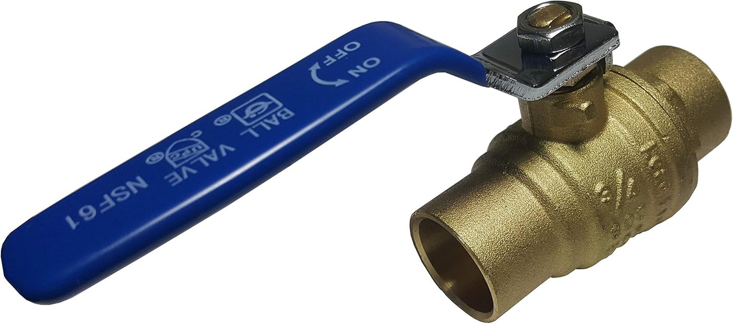 XFITTING 3/4 in Sweat Ball Valve for Water, Oil, Gas Use