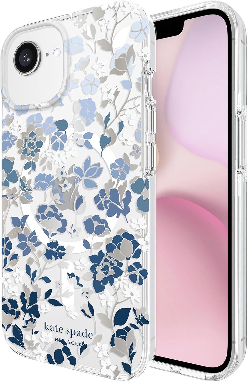 Stylish Flowerbed Blue Gems Case for iPhone 16e/15/14/13