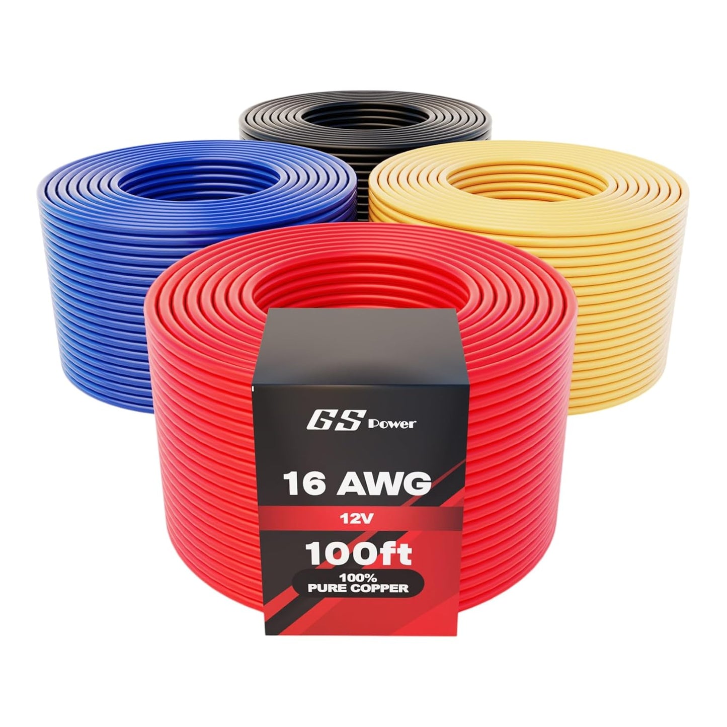 GS Power 16 Gauge Wire 400ft Oxygen Free Copper for Speakers