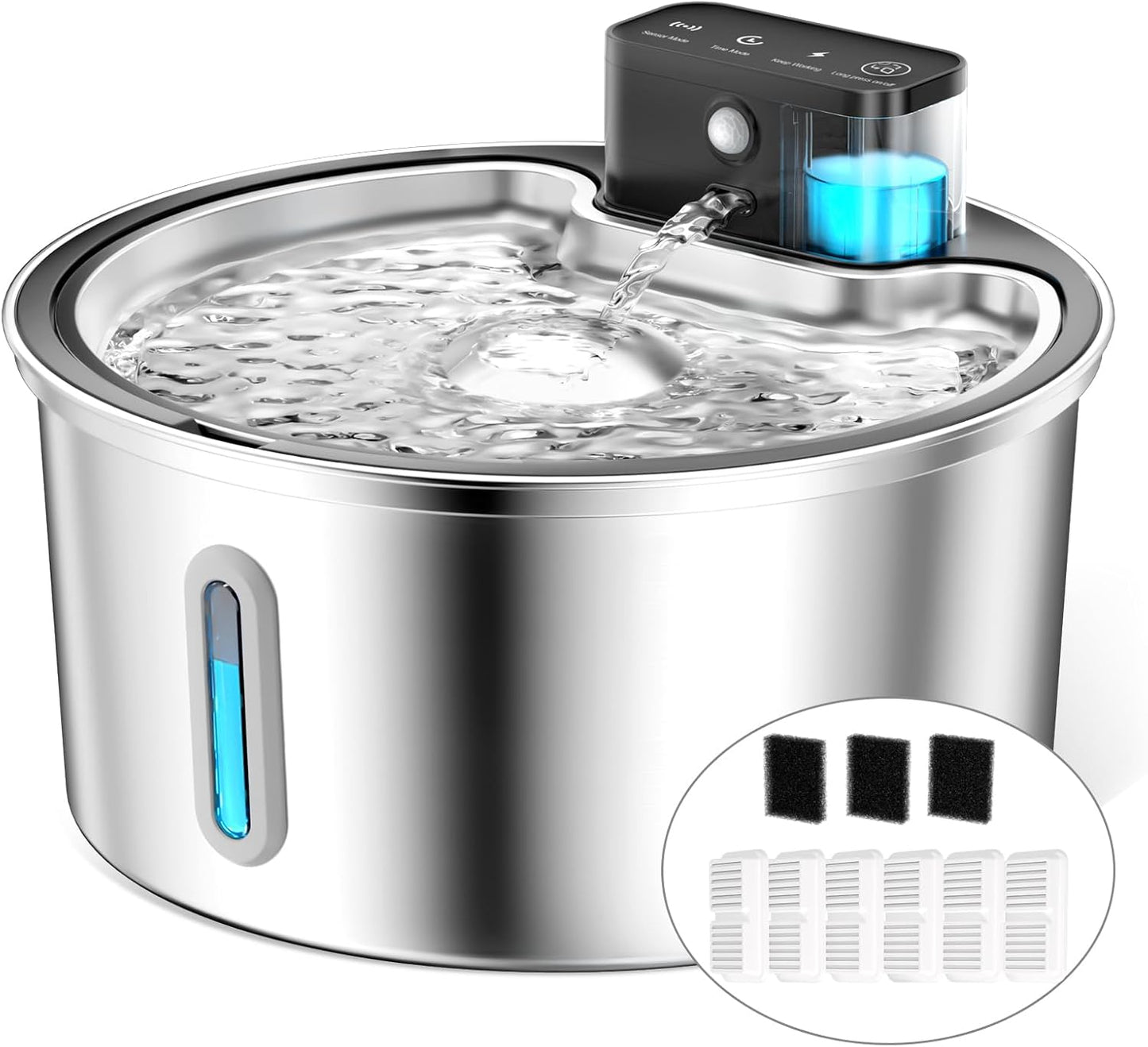 Wireless Cat Water Fountain with 3.2L Capacity for Pets