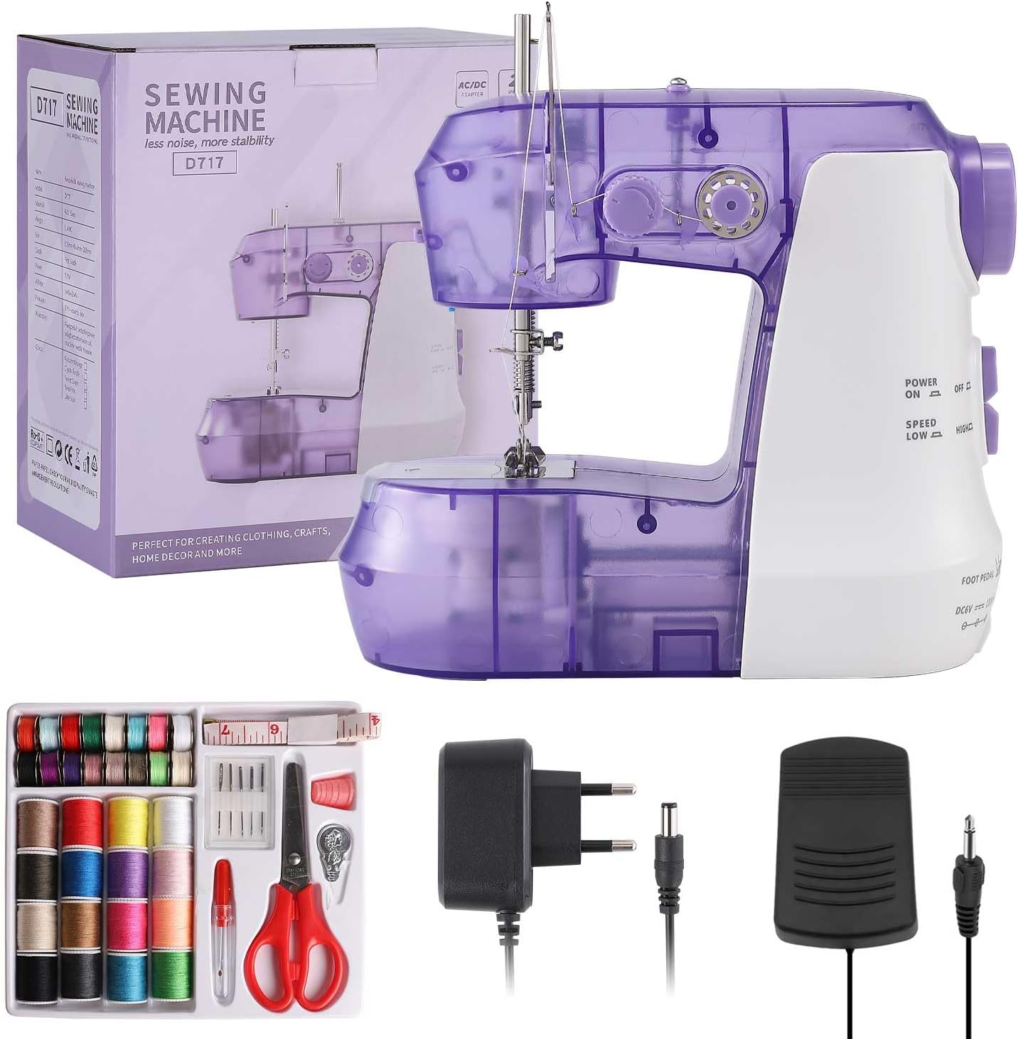 Aorsewynn Portable Sewing Machine Bundle for Kids 8-12
