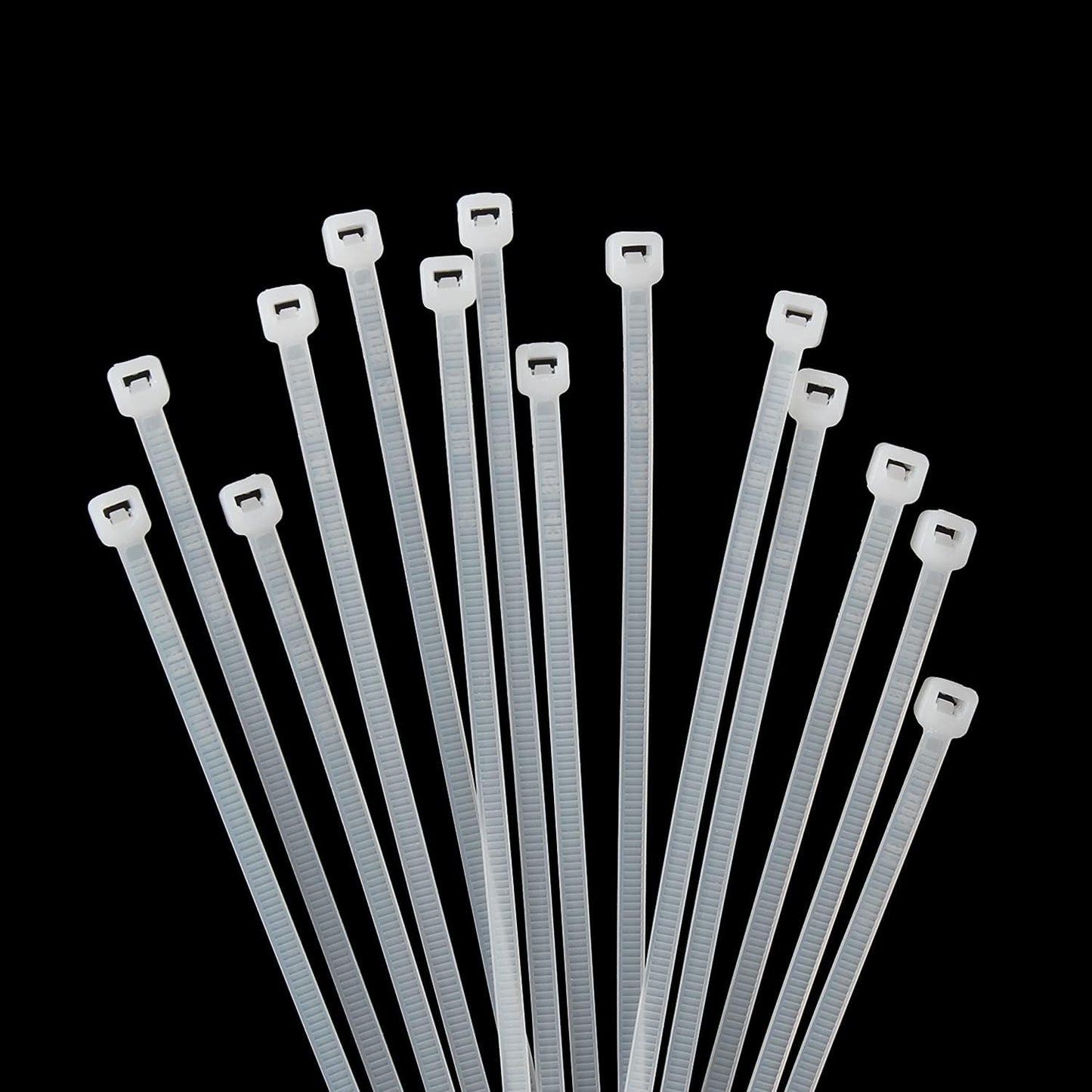XINGO 1000 PCS 8 White Cable Ties - Strong Self-Locking Nylon Wraps