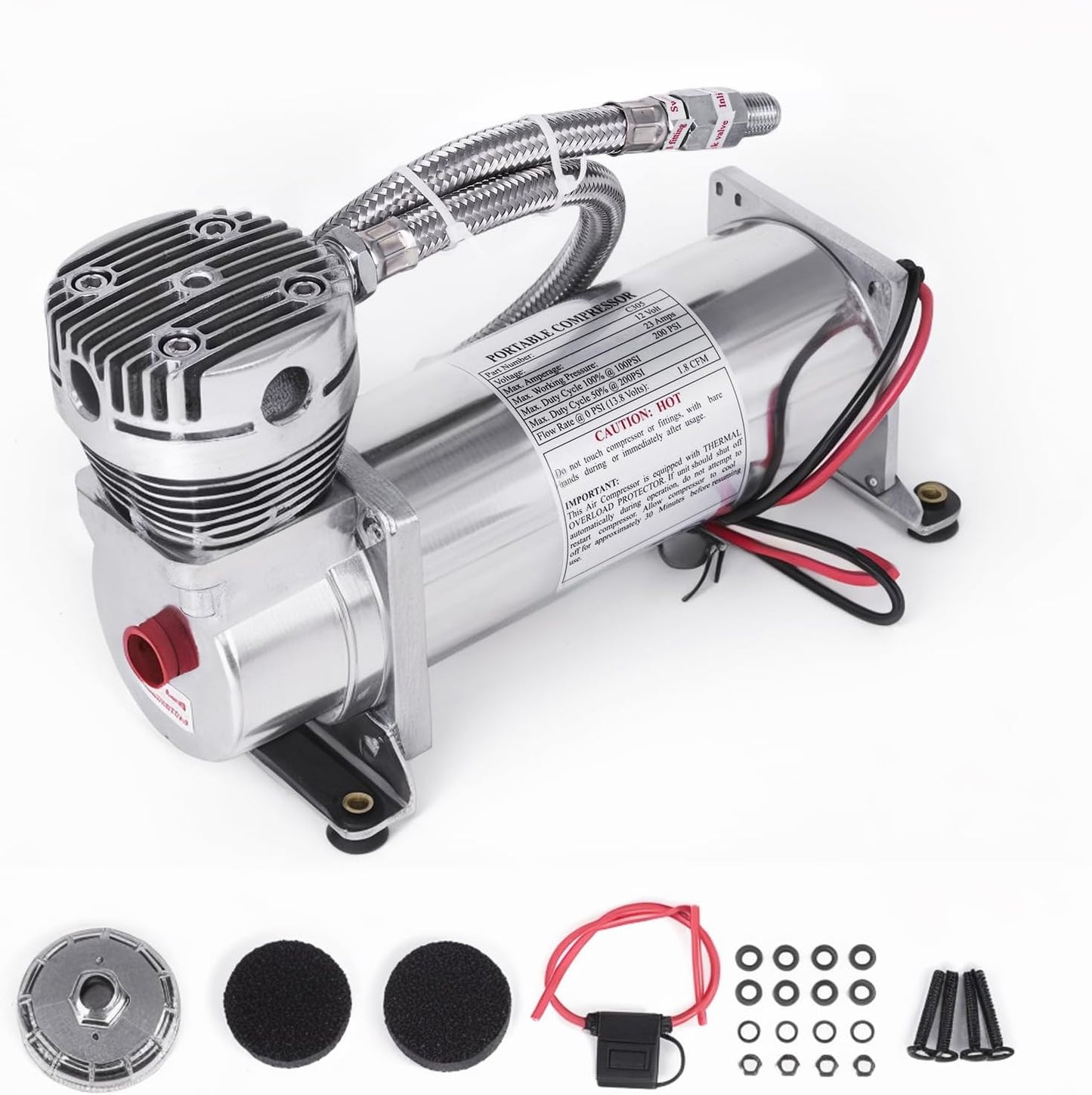 200PSI Heavy Duty Air Train Horn Compressor for Trucks and Cars