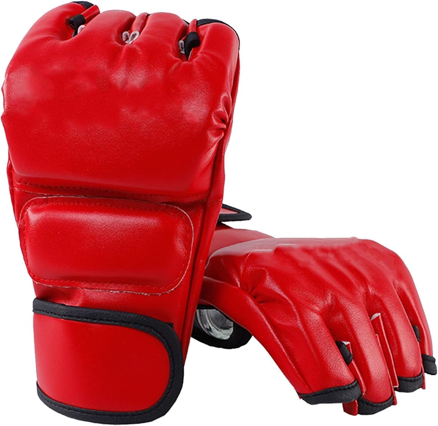 Pro Grade Half Finger MMA Gloves, Red